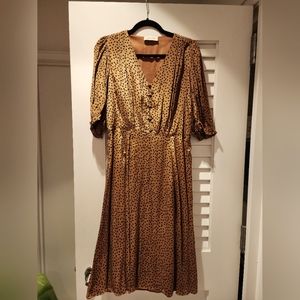 Vintage style short sleeve A line dress Size M